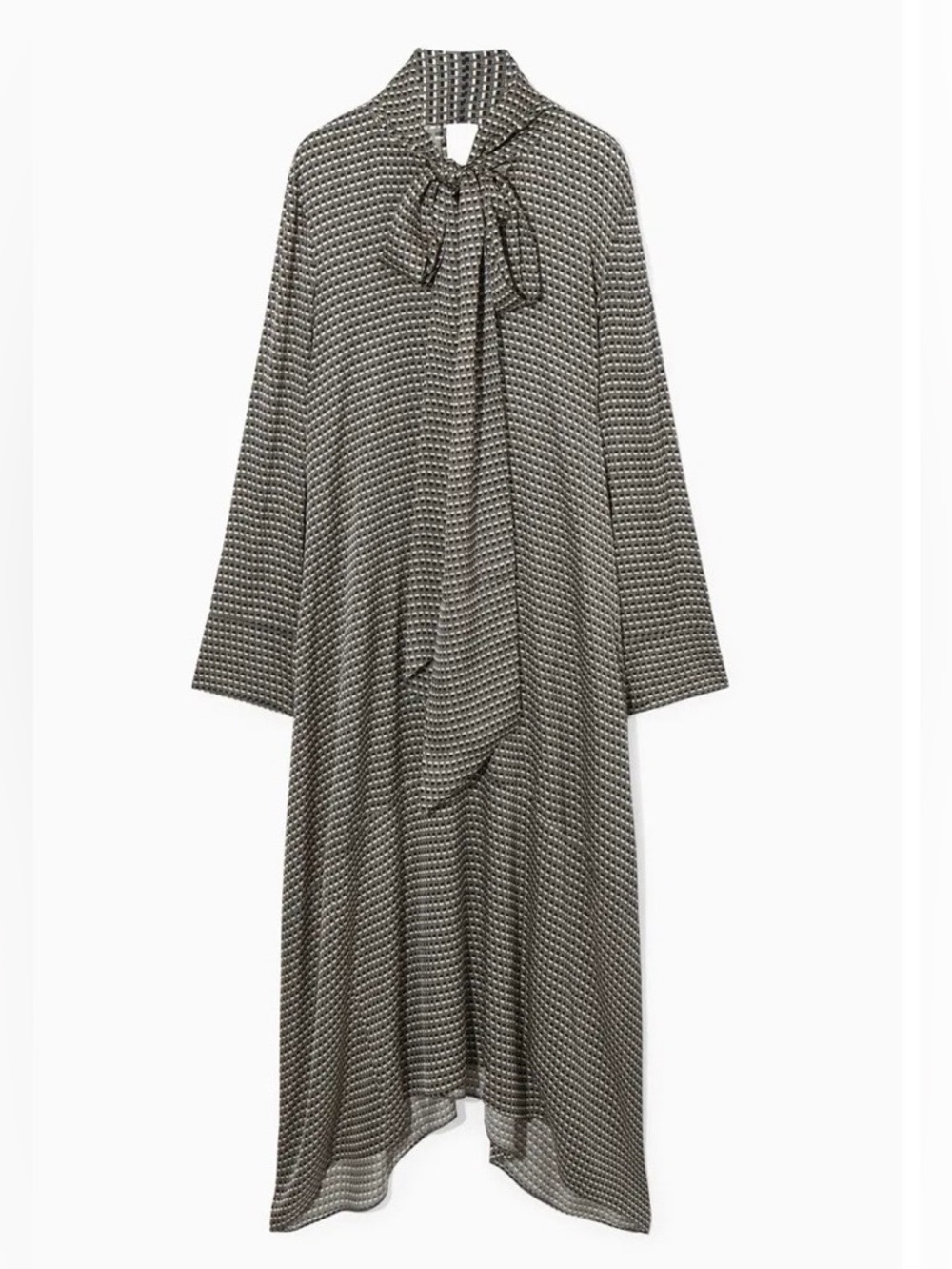 COS Scarf Detail Maxi Dress Asymmetric Tent Dress